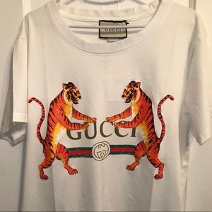 Gucci logo t-shirts with Tiger